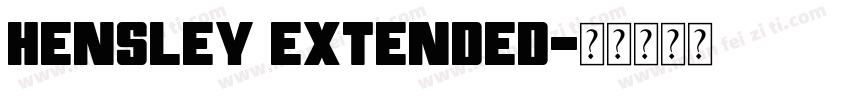 Hensley Extended字体转换